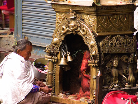 street offerings in Nepal